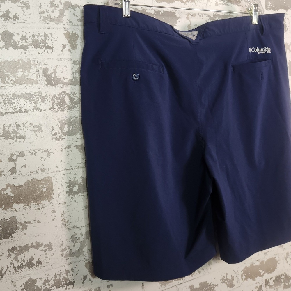 Columbia PFG Shorts Mens 42 Blue Performance Fishing Golf Outdoor Active Casual - Picture 10 of 11